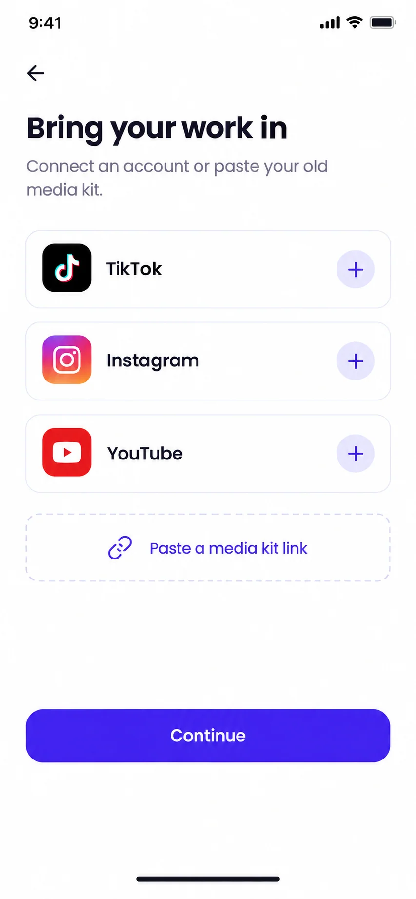 Build and share your creator page